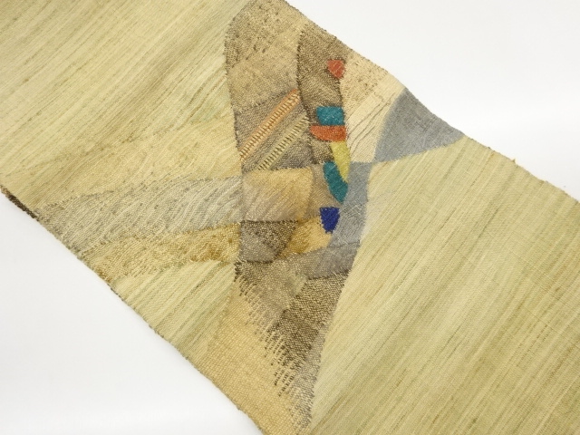 JAPANESE NAGOYA OBI / TSUMUGI / WOVEN WAVY STRIPE